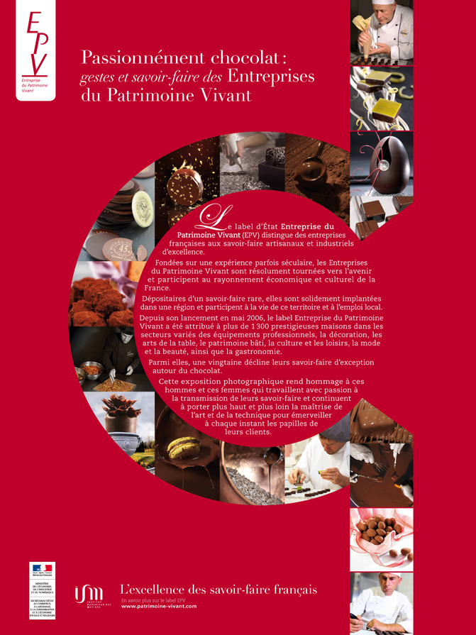 Passionnément chocolat :  gestes et savoir-faire du Patrimoine Vivant