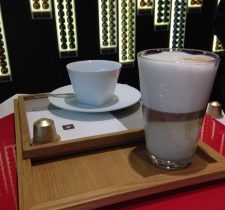 A hazelnut coffee at Nespresso